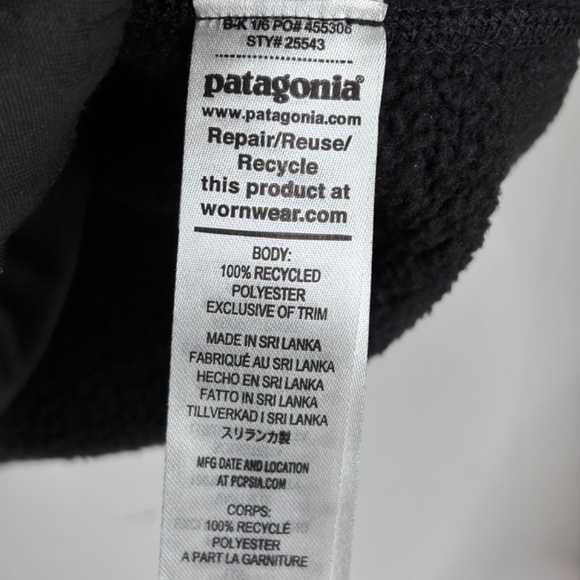 Patagonia Better Sweater Fleece Jacket Womens L Black Full Zip Embroidered Logo - Picture 7 of 11